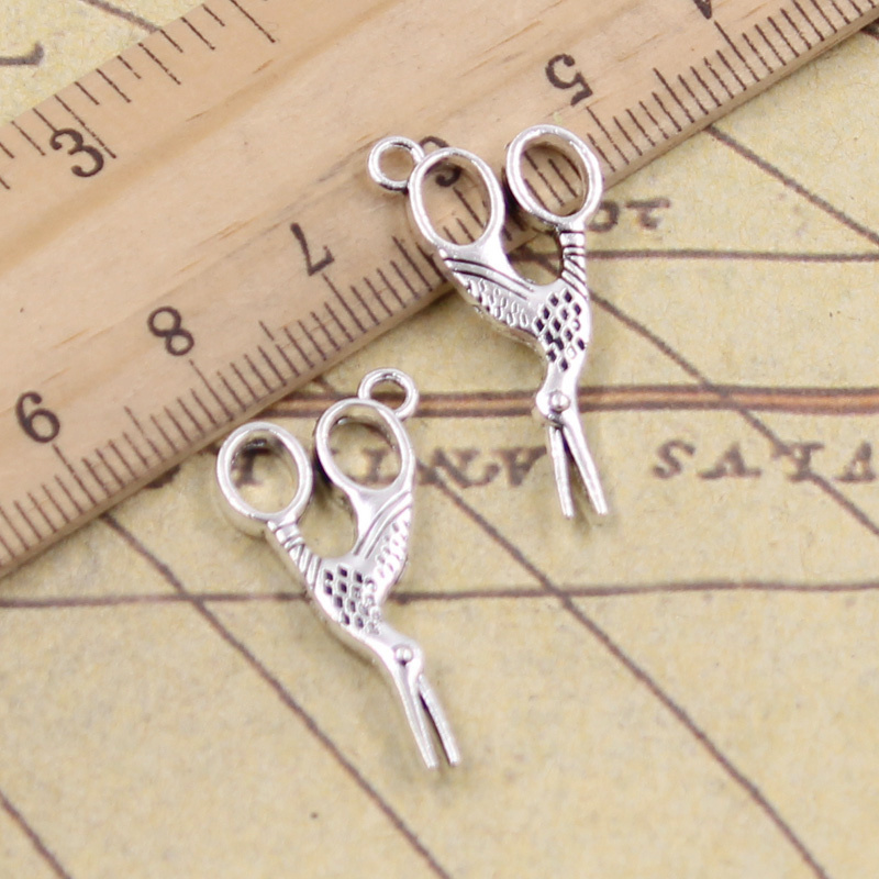 Vintage Fashion Finds - 20Pcs Charms Sewings Kéo 28X15Mm Antique