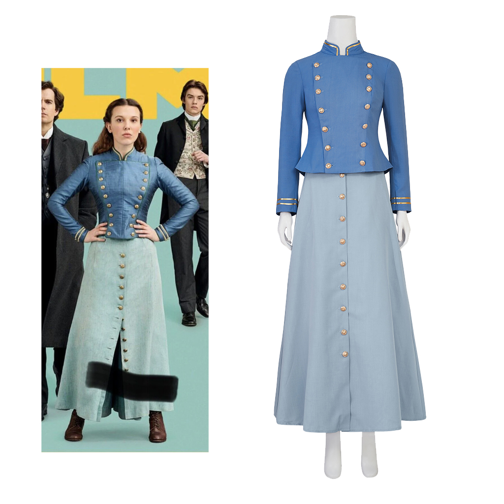 Vintage Slip Dress - Movie Cosplay Enola Holmes 2 Cosplay