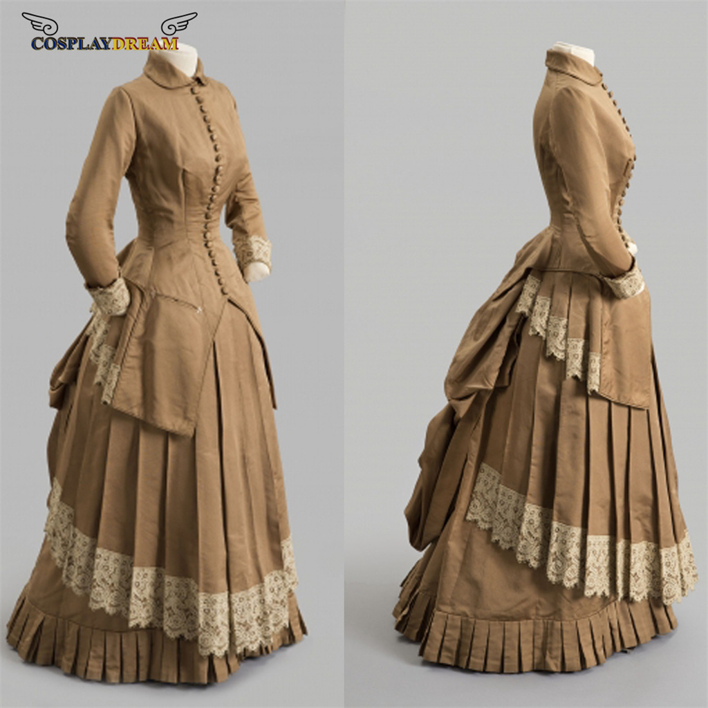 Vintage Slip Dress - 19th Century Fashion dress Victorian bustle