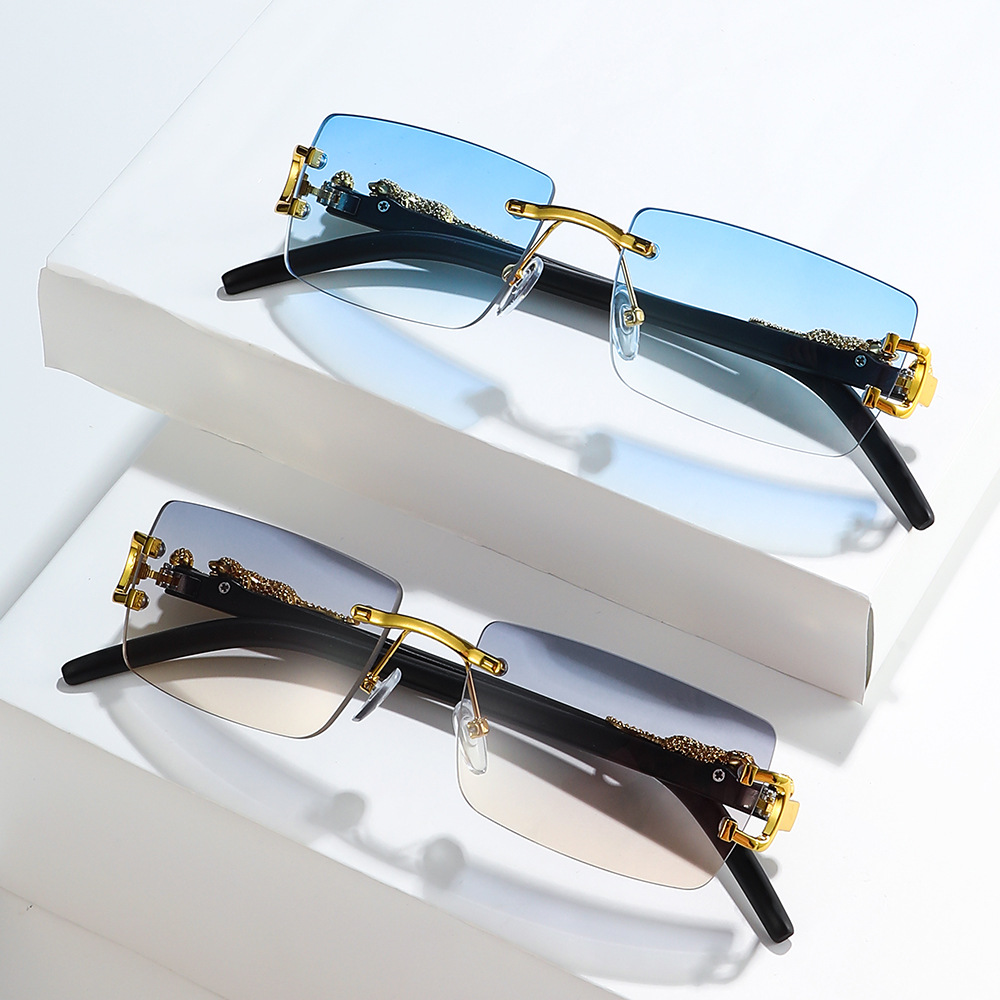 Vintage Fashion Images - 1PCS Fashion Vintage Rimless Sunglasses Women
