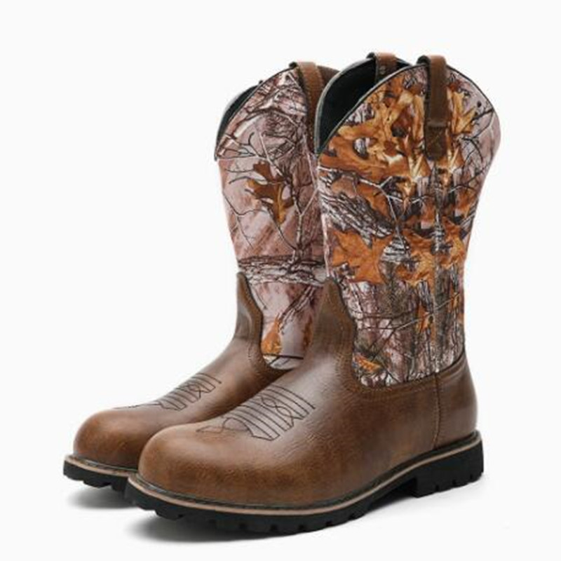 Vintage Fashion Fabrics - Men's Boots Classic Handmade Embroidery Leather