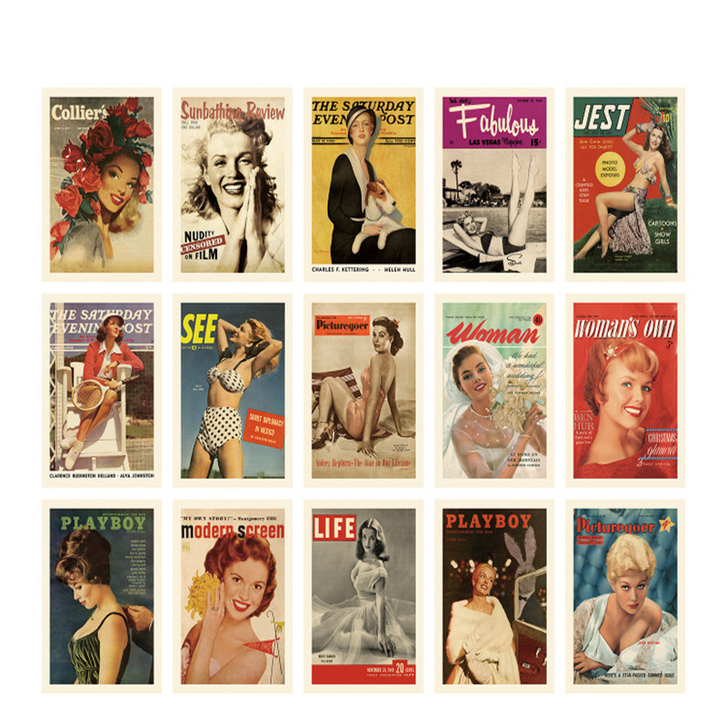 Vintage Fashion Magazine Covers - 15 Tấm Bưu Thiếp Cổ Điển