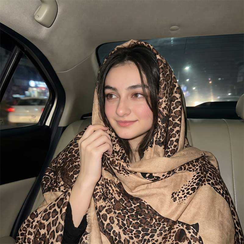 Vintage Leopard Print Hijab an - đánh giá và giá Vintage Women Fashion