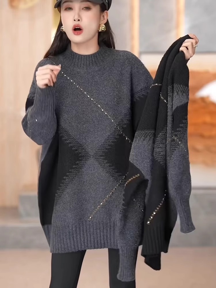 Winter Knitted Sweater Women's - đánh giá và giá Vintage Fashion Hong Kong