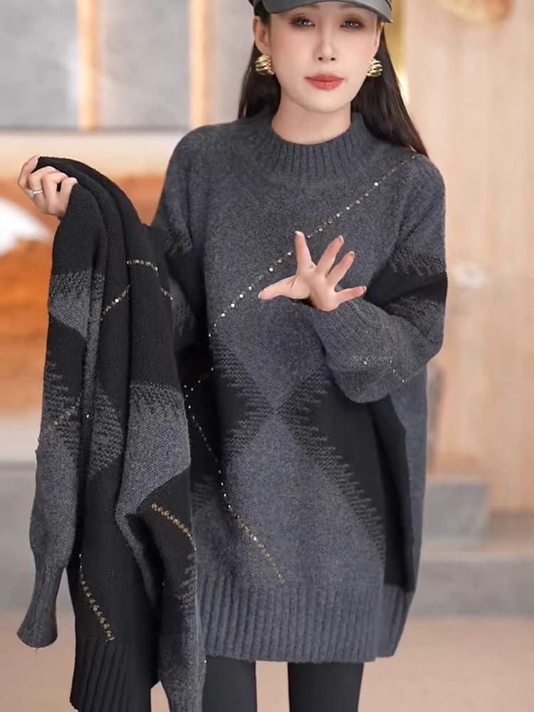 Winter Knitted Sweater Women's - đánh giá và giá Vintage Fashion Hong Kong