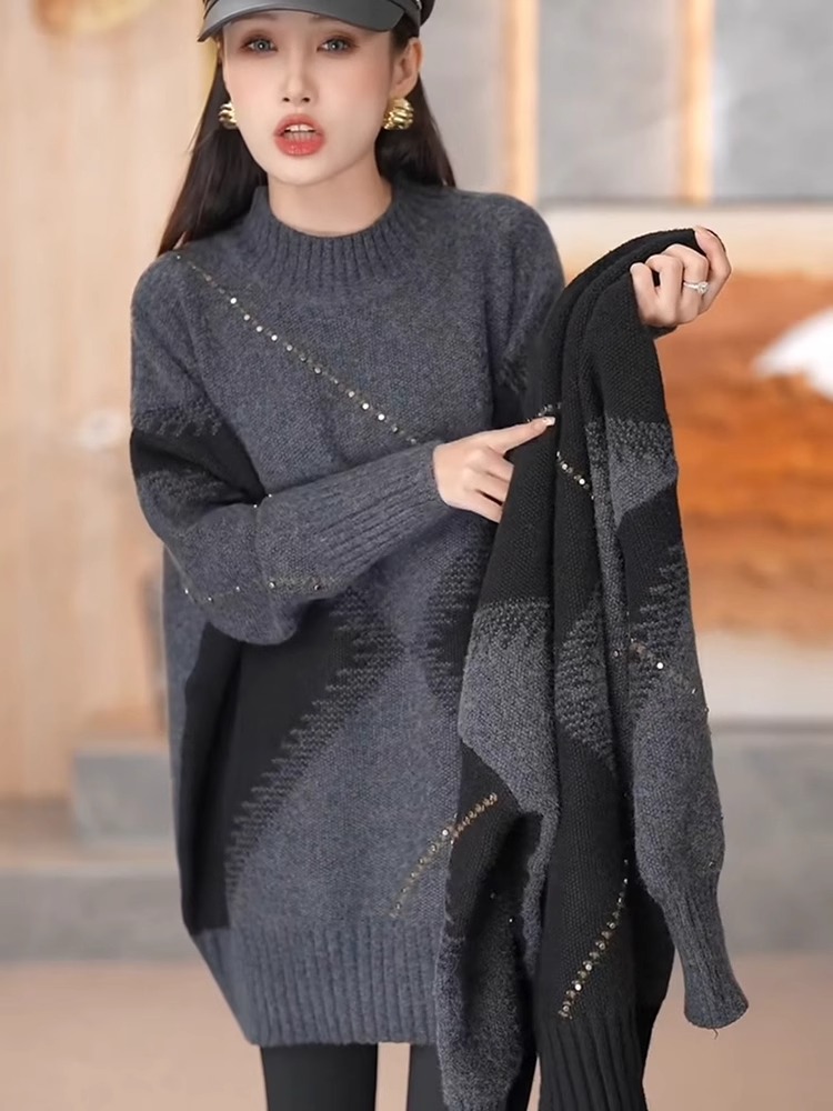 Winter Knitted Sweater Women's - đánh giá và giá Vintage Fashion Hong Kong