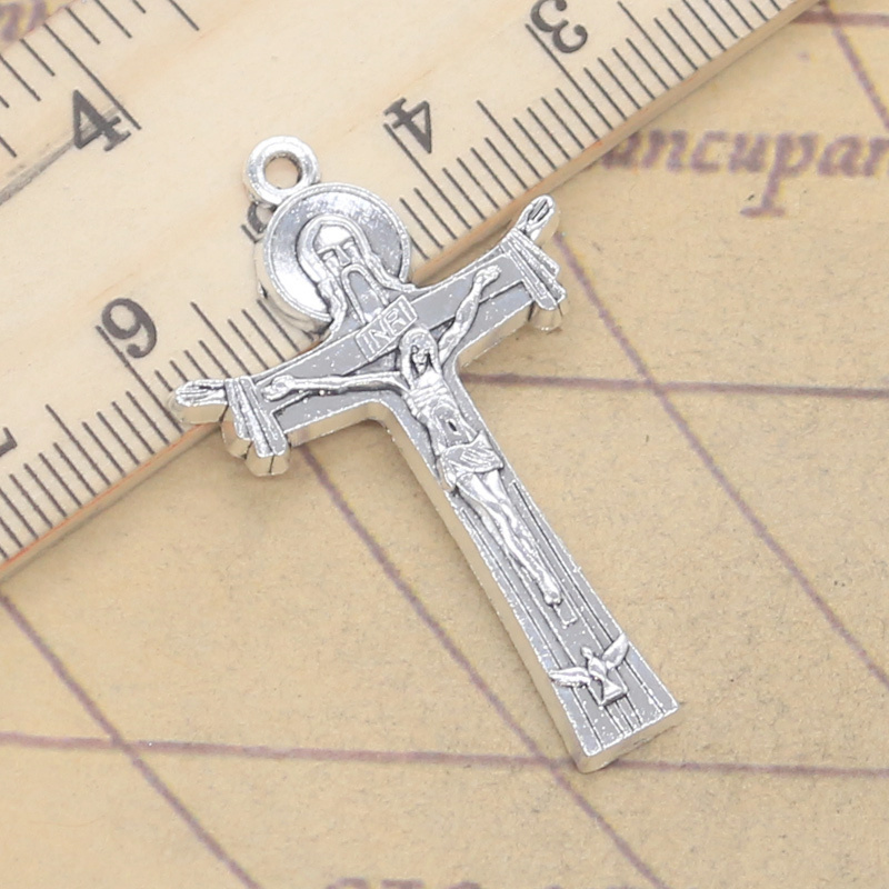 10pcs Charms Cross Jesus 40x24 - đánh giá và giá Vintage Fashion Finds