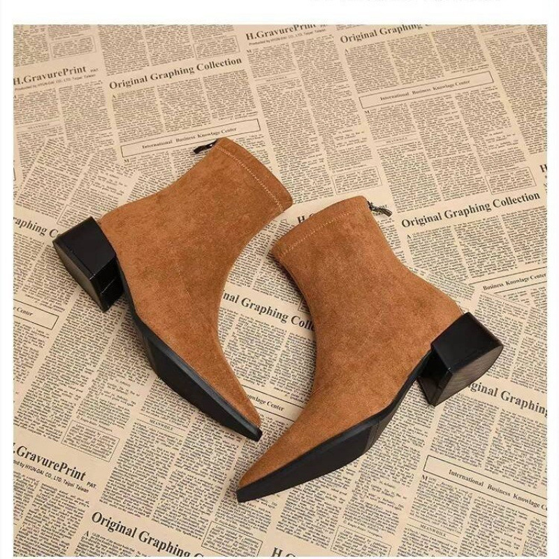 New Low Heel Women Mordern Ank - đánh giá và giá Vintage Fashion Fabrics