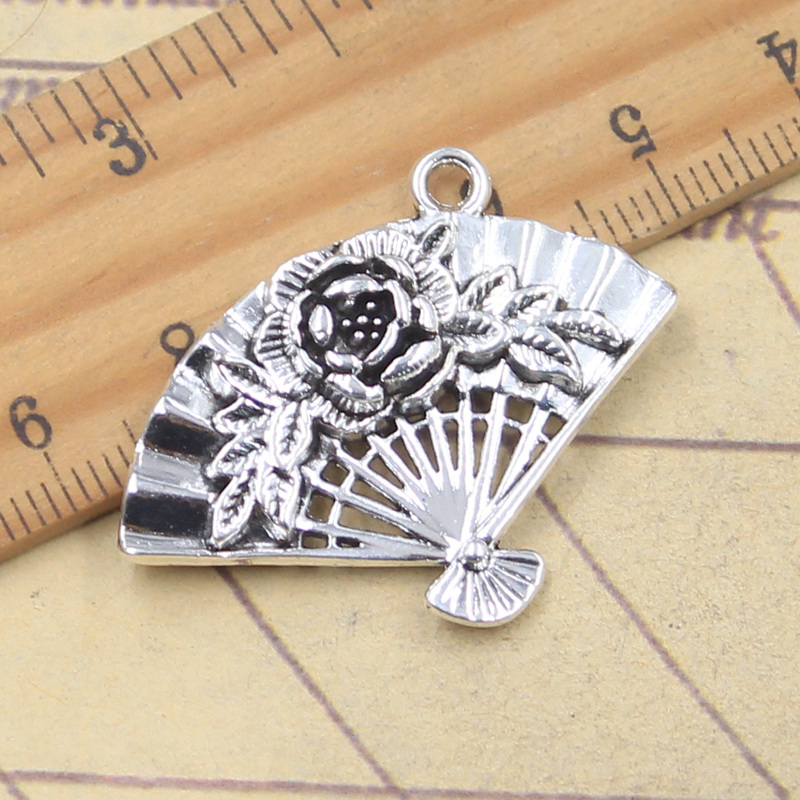 5pcs Charms Flower Fan 25x36mm - đánh giá và giá Vintage Fashion Finds