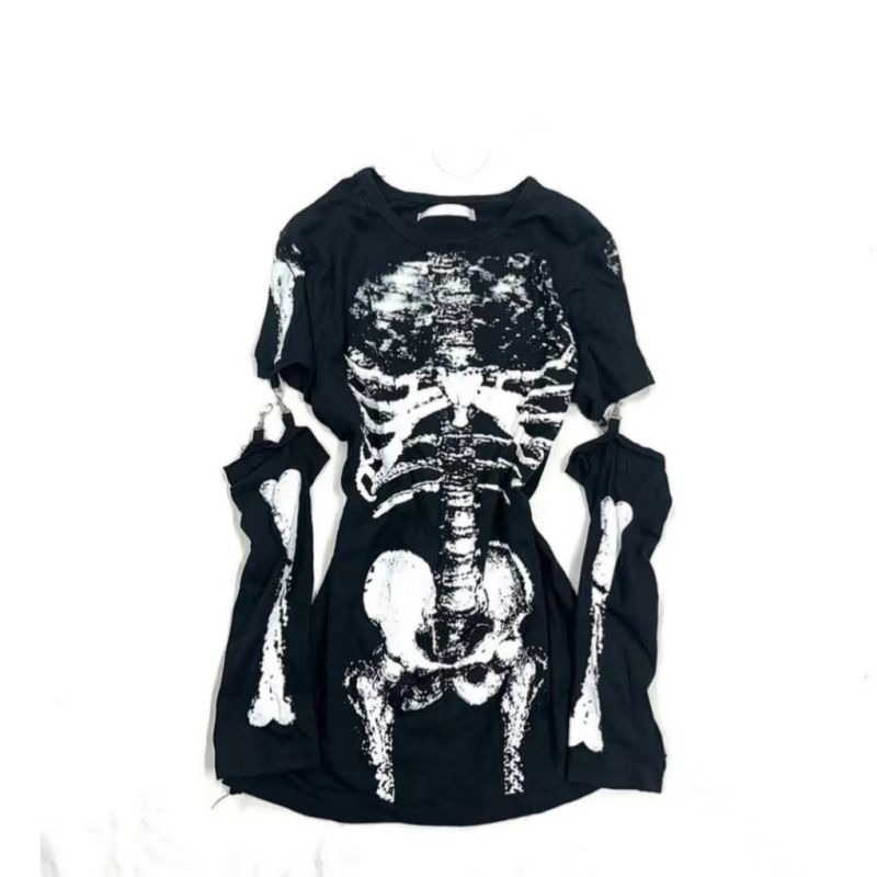 Japanese Gothic Skeleton Graph - đánh giá và giá Vintage Fashion Subculture