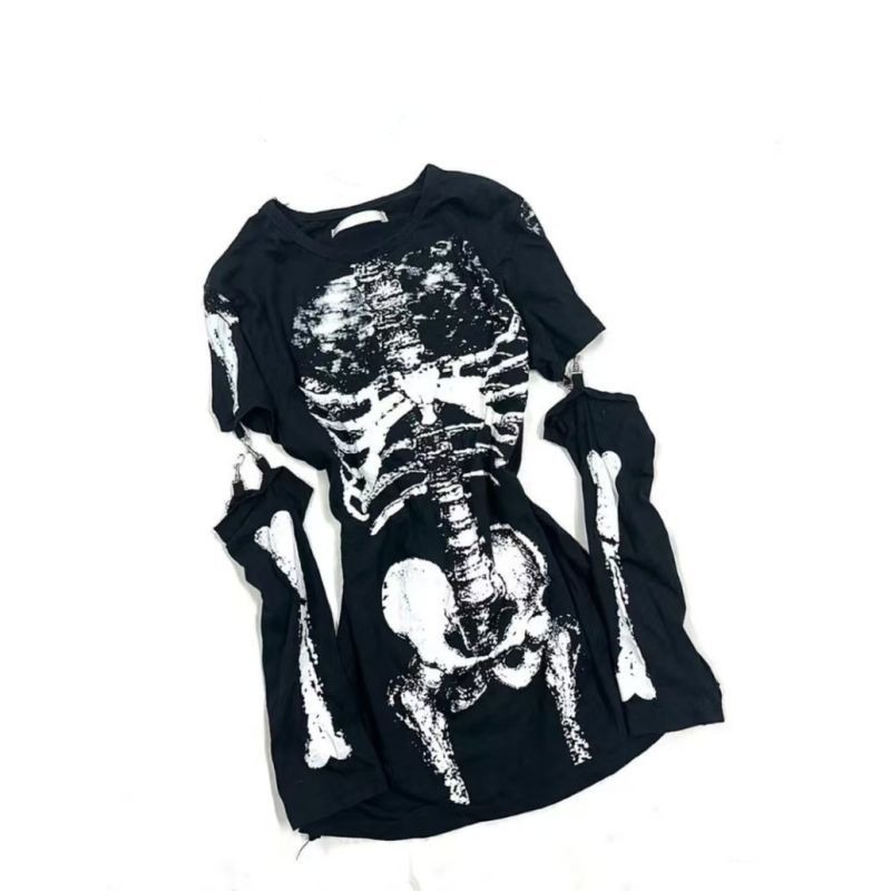Japanese Gothic Skeleton Graph - đánh giá và giá Vintage Fashion Subculture