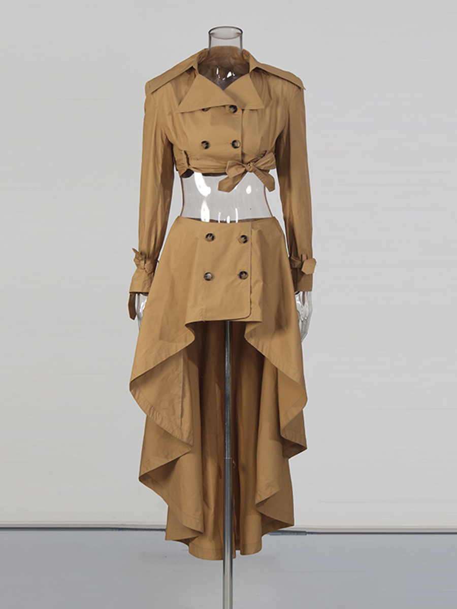 CHICEVER Khaki Spliced Lace Up - đánh giá và giá Vintage Fashion Pieces