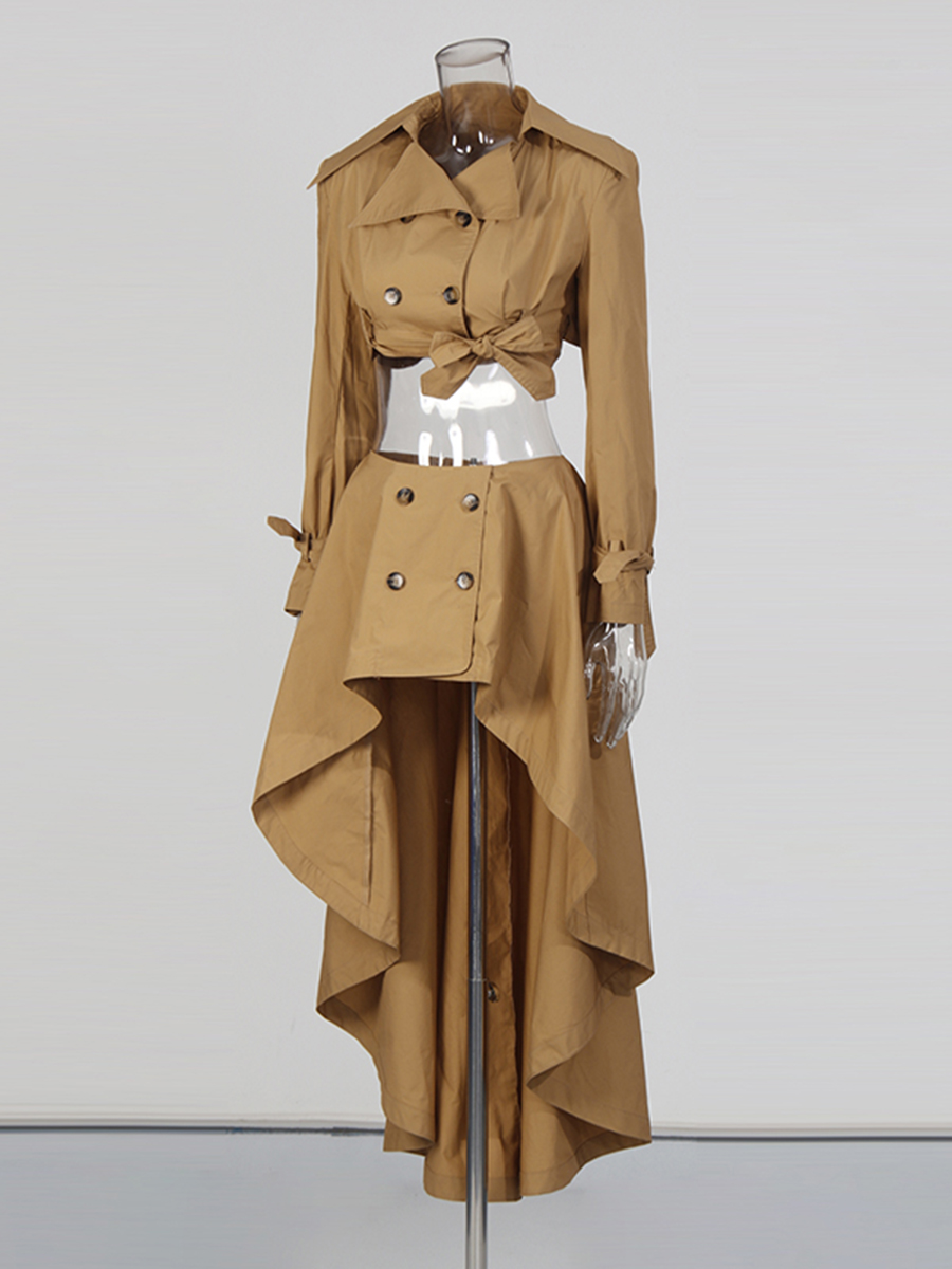CHICEVER Khaki Spliced Lace Up - đánh giá và giá Vintage Fashion Pieces