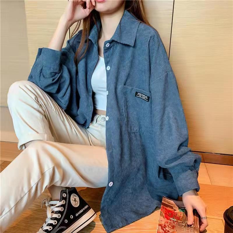 Corduroy Jacket Women's Loose  - đánh giá và giá Vintage Fashion Hong Kong