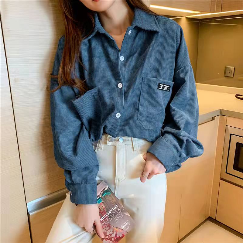 Corduroy Jacket Women's Loose  - đánh giá và giá Vintage Fashion Hong Kong