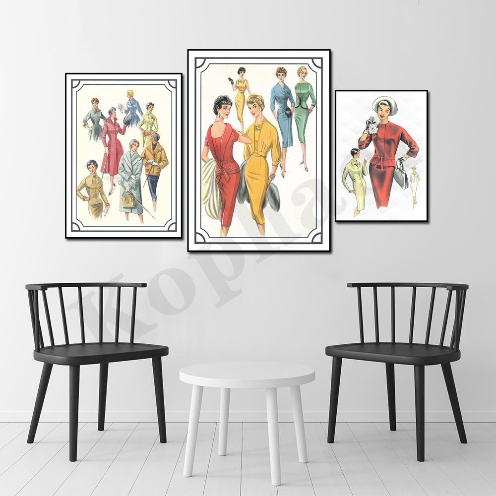 1959 Women's Fashion Sketch Ma - đánh giá và giá Vintage Fashion Magazine Covers