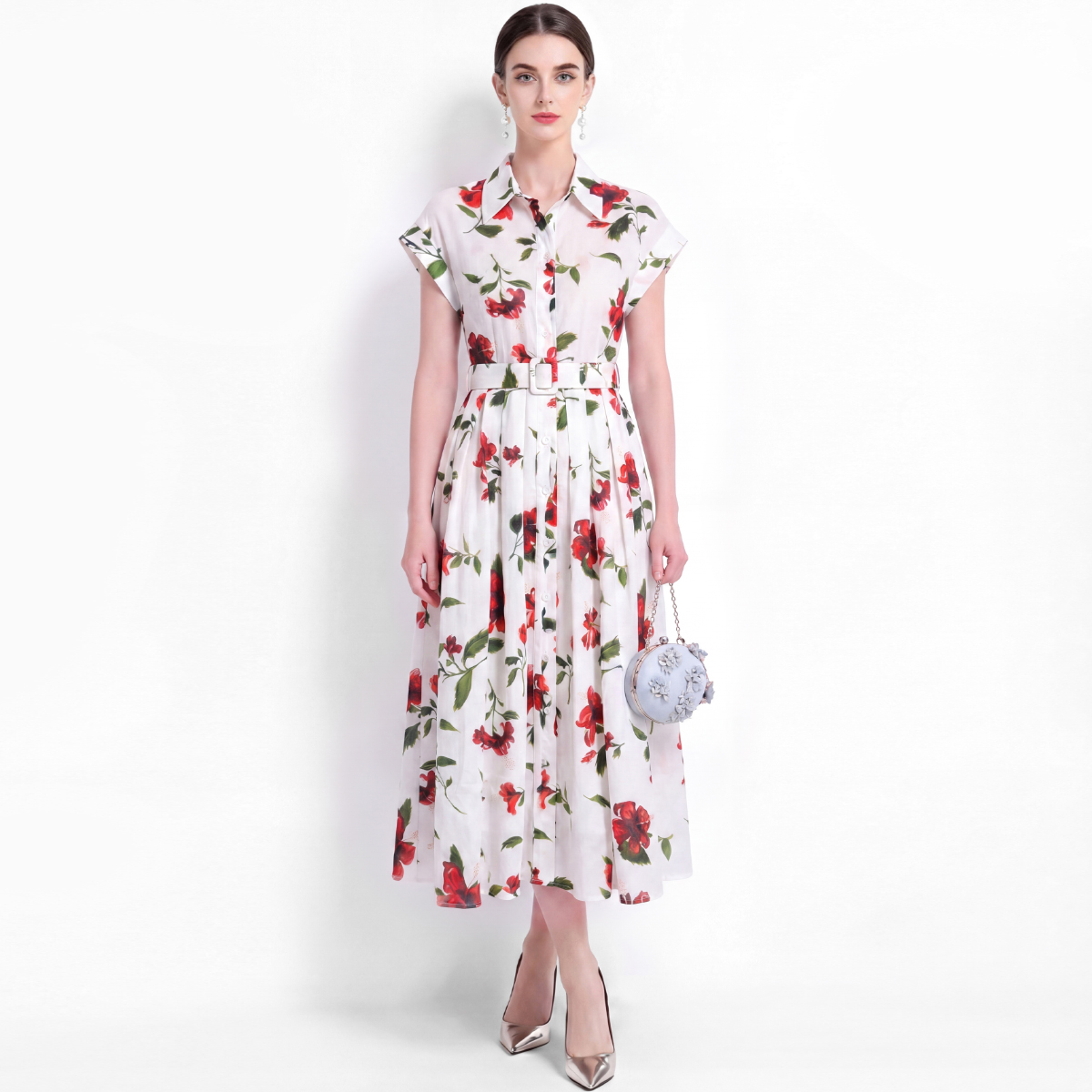 Stylish Floral Shirt Dress Sho - đánh giá và giá Vintage Fashion Collection
