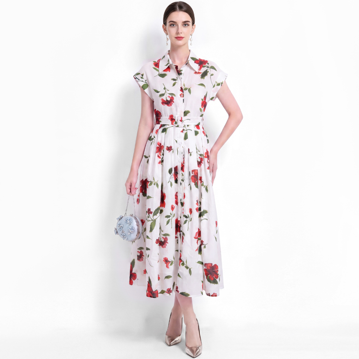 Stylish Floral Shirt Dress Sho - đánh giá và giá Vintage Fashion Collection