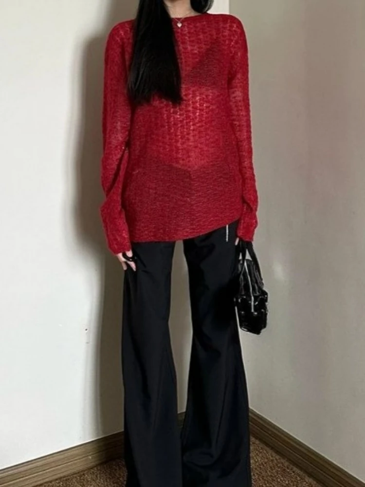 Y2K See-Through Knitted Women' - đánh giá và giá Usa Vintage Fashion